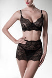 Grey Velvet Lace Set | Angel Clothing