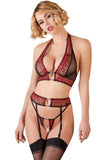 Abierta Fina Suspender Set with Rhinestones | Angel Clothing