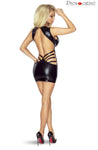 Provocative PR6080 Wet look Dress Black | Angel Clothing