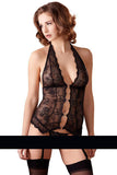 Abierta Fina Lace Basque and String | Angel Clothing