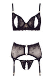 Abierta Fina Bra Set with Slits in the Cups | Angel Clothing