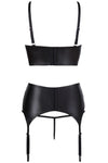 Abierta Fina Suspender Lingerie Set | Angel Clothing