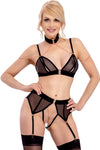 Abierta Fina Bra and Suspender Set | Angel Clothing