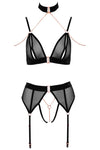 Abierta Fina Bra and Suspender Set | Angel Clothing