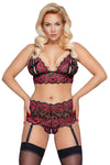 Cottelli Curves Red Black Set | Angel Clothing