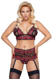 Cottelli Curves Red Black Set | Angel Clothing