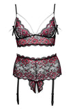 Cottelli Curves Red Black Set | Angel Clothing