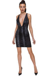 Cottelli Party Snakeskin Look Black Dress | Angel Clothing