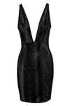 Cottelli Party Snakeskin Look Black Dress | Angel Clothing