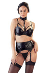 Cottelli Lingerie Wetlook Suspender Set | Angel Clothing