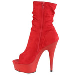 Pleaser DELIGHT-1031 Boots Red | Angel Clothing