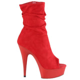 Pleaser DELIGHT-1031 Boots Red | Angel Clothing