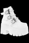 DemoniaCult ASHES-55 Boots White | Angel Clothing