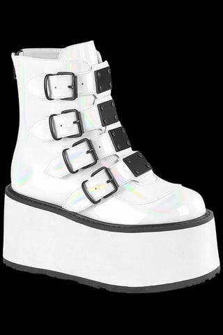 DemoniaCult DAMNED 105 Boots White | Angel Clothing