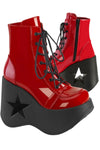 DemoniaCult Dynamite 106 Red Patent Boots