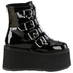 DemoniaCult Damned 105 Black Patent Boots | Angel Clothing