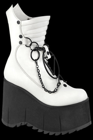 DemoniaCult KERA 130 White Boots | Angel Clothing