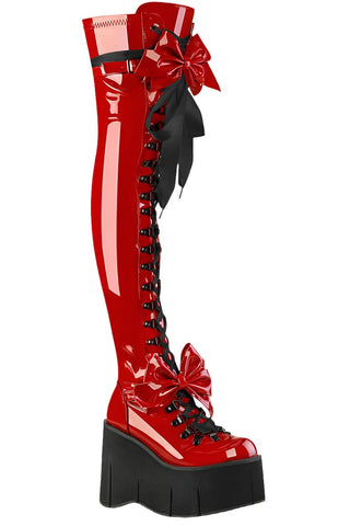 DemoniaCult KERA 303 Red Boots | Angel Clothing