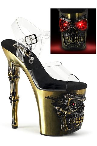 Pleaser Rapture 808-LT Brass Shoes | Angel Clothing