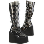 DemoniaCult SWING 815C Black Transparent Boots