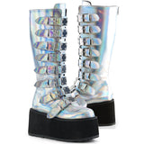 DemoniaCult DAMNED 318 Boots Silver (UK3)