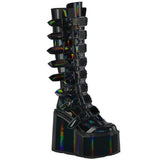 DemoniaCult SWING 815 Black Holographic Boots