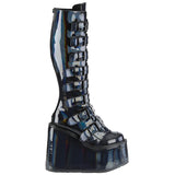 DemoniaCult SWING 815 Black Holographic Boots