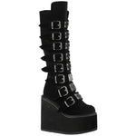 DemoniaCult SWING 815 Black Velvet Boots