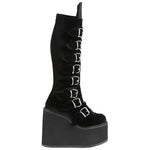 DemoniaCult SWING 815 Black Velvet Boots