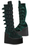 DemoniaCult SWING 815 Emerald Velvet Boots