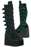 DemoniaCult SWING 815 Emerald Velvet Boots