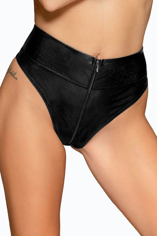 Noir Handmade Snake Skin Style Wetlook Shorts | Angel Clothing