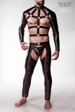 Grey Velvet Mens Erotic Set | Angel Clothing