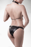 Grey Velvet Three-Part Erotic Set | Angel Clothing