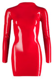 LATE-X Latex Mini Dress Red | Angel Clothing