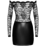 Noir Handmade Mesh Wetlook Dress | Angel Clothing