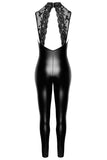 Noir Handmade Powerwetlook Sleeveless Jumpsuit | Angel Clothing