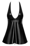 Noir Handmade Short Wetlook Dress | Angel Clothing