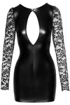 Noir Handmade Short Powerwetlook Dress | Angel Clothing