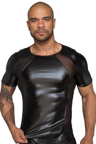 Noir Handmade Mens Wetlook Shirt | Angel Clothing