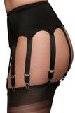 Nylon Dreams 10 Strap Suspender Belt Black | Angel Clothing