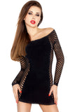 Passion BS025 Mesh Dress Black | Angel Clothing