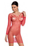 Passion Lingerie Bodystocking BS093 Red | Angel Clothing