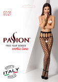 Passion Lingerie S021 Stockings Black | Angel Clothing