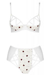 Passion Lovelia Bikini Lingerie Set White | Angel Clothing