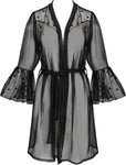 Passion Lovelia Penignoir Dressing Gown Black | Angel Clothing