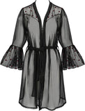 Passion Lovelia Penignoir Dressing Gown Black | Angel Clothing