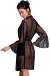 Passion Lovelia Penignoir Dressing Gown Black | Angel Clothing