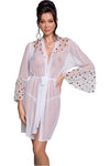 Passion Lovelia Penignoir Dressing Gown White | Angel Clothing