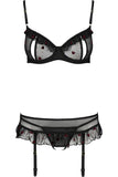 Passion Lovelia Lingerie Set Black | Angel Clothing